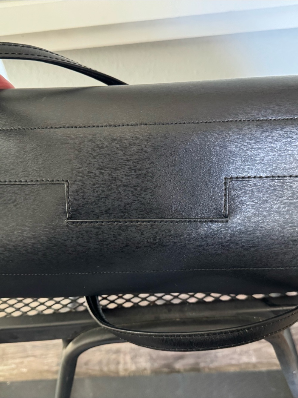 Tory Burch Black Leather Tote with Tan Interior Accents - Picture 4 of 4